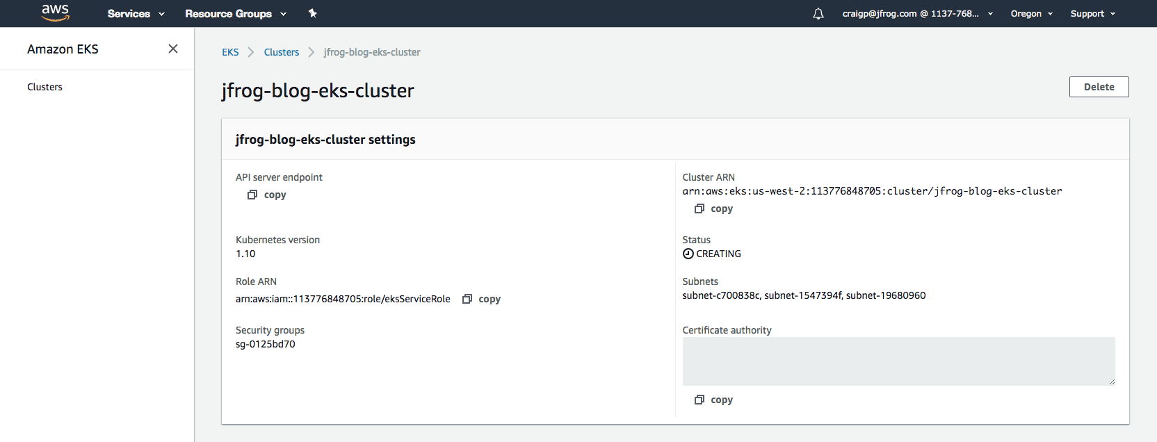 Cluster Setting in Progress