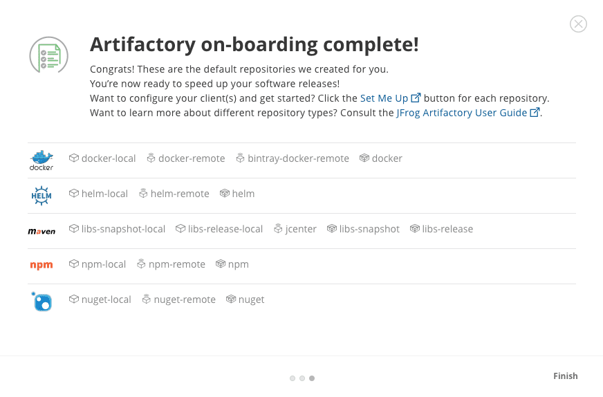 Artiactory Onboarding Wizard