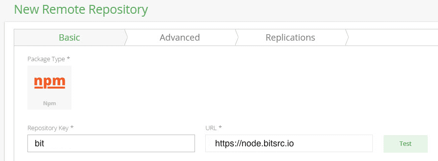 New NPM remote repository