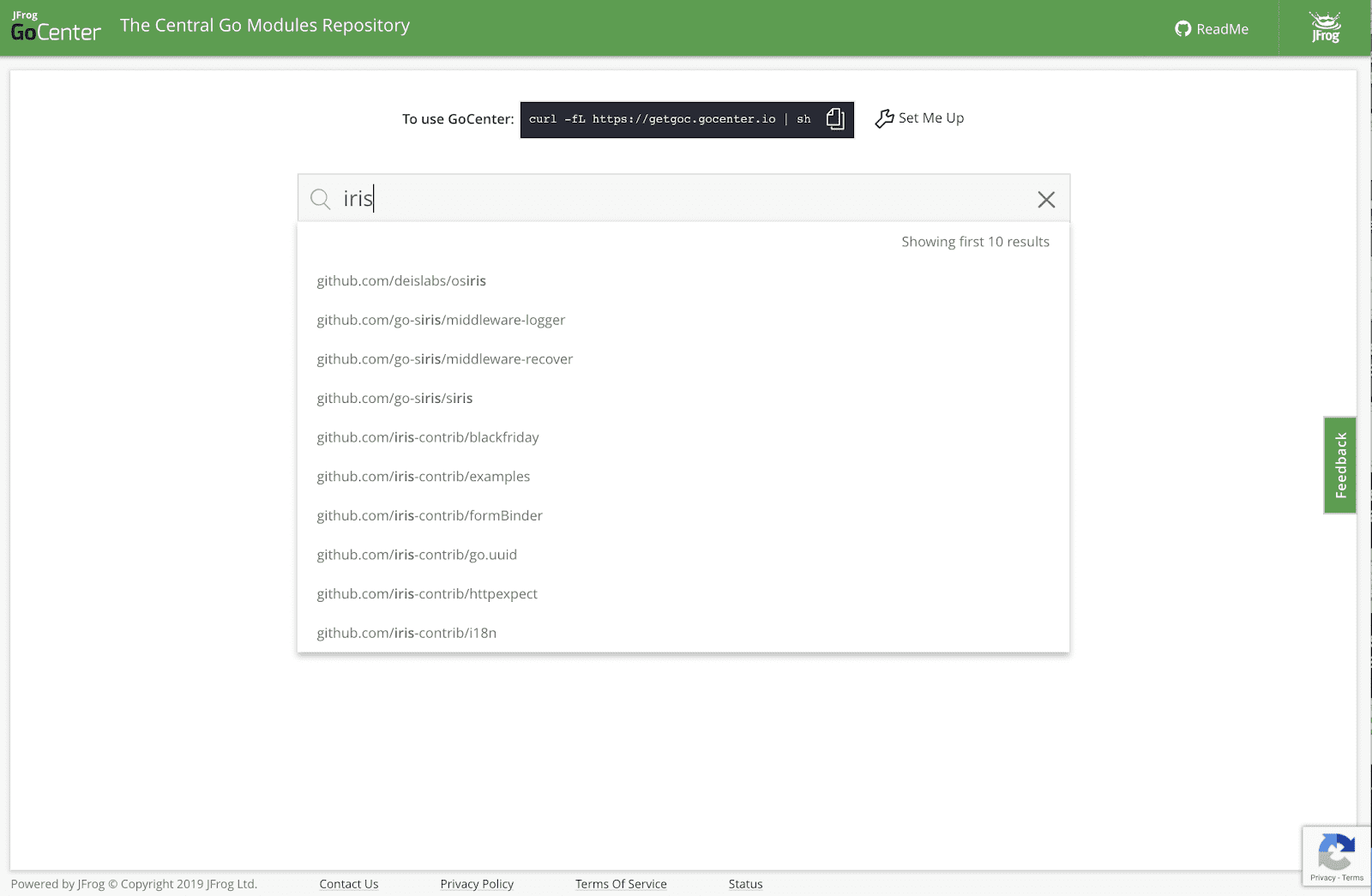 GoCenter search