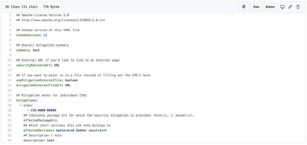 ChartCenter Security Mitigation YAML