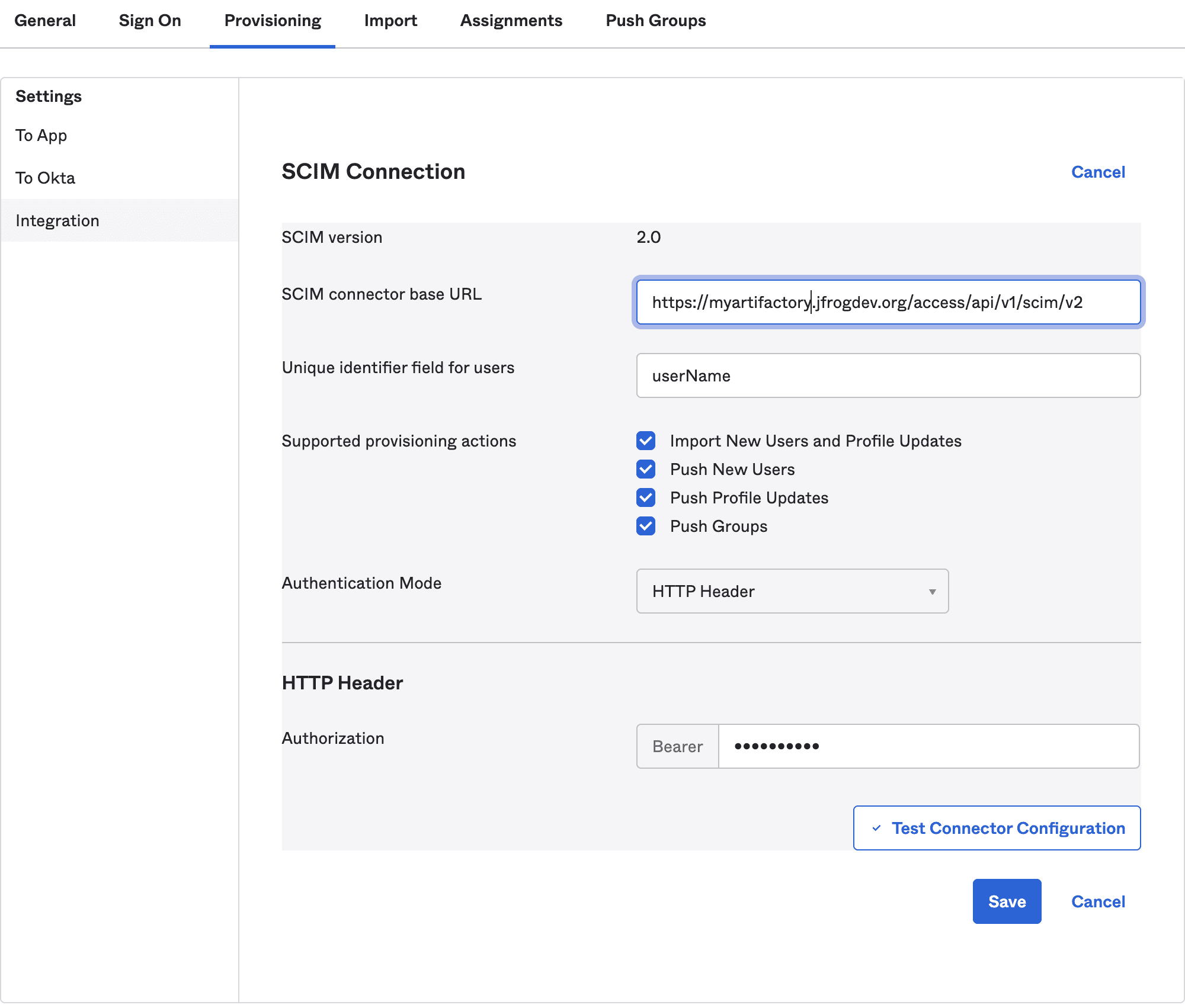Provisioning_SCIM Connection