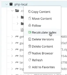 Re-index a PHP Composer repository