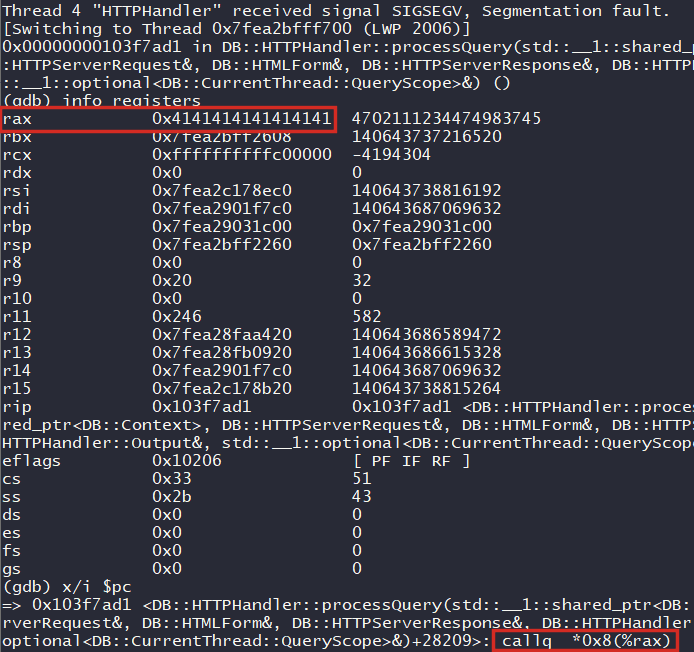 debugging the server process
