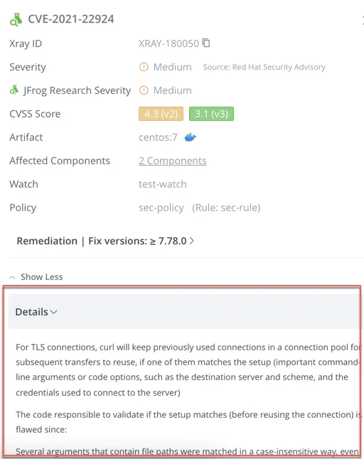 Enhanced Vulnerability Data with Xray SCA tool