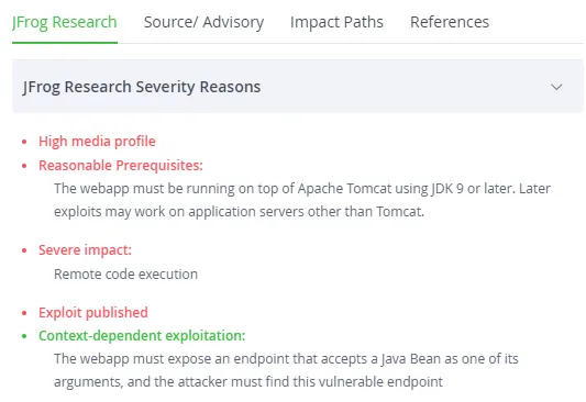CVE severity score- providing list of reasons why the score was assigned