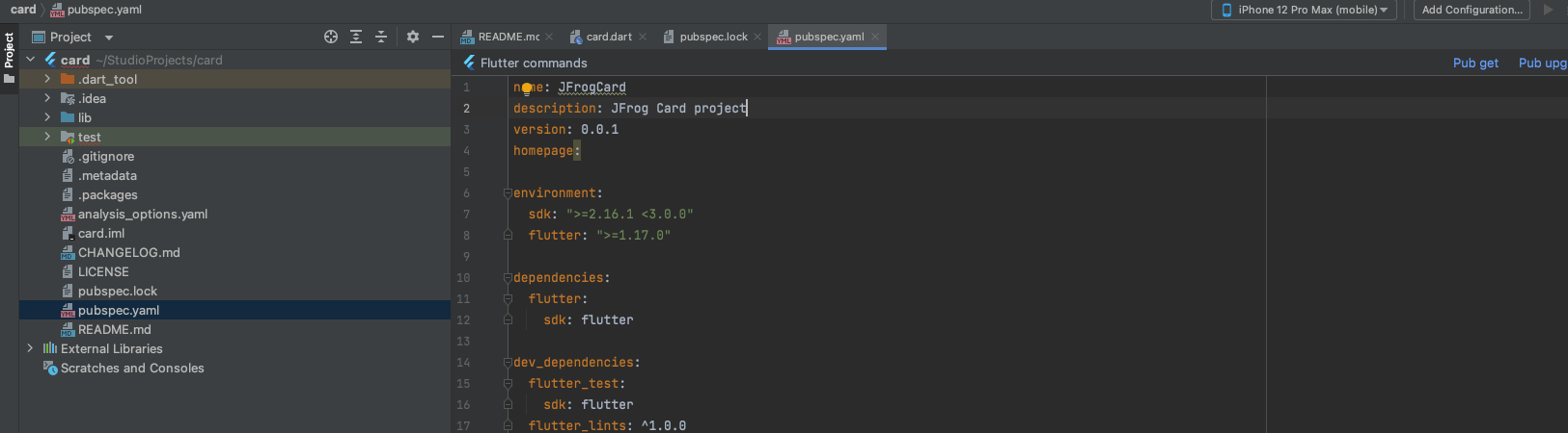 pubspec yaml
