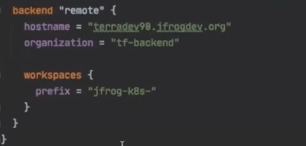 Artifactory TF backend repository