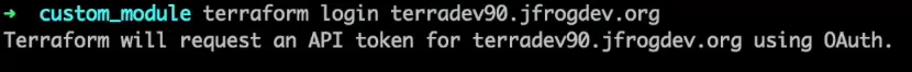 terraform login