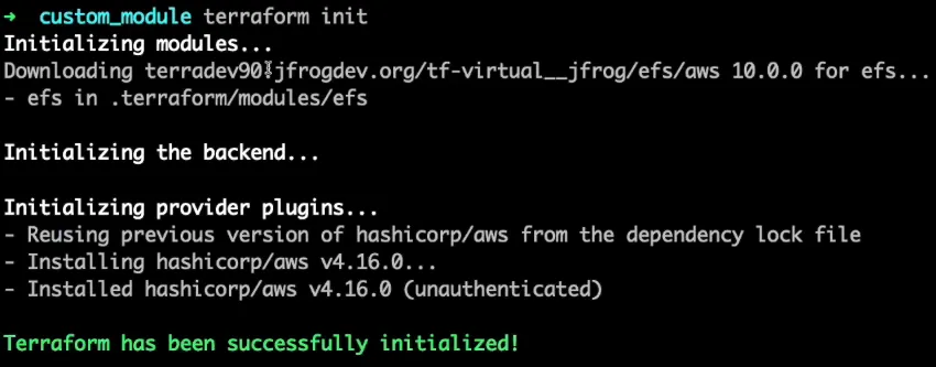 terraform init