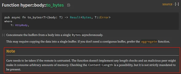 Without any length checks it is possible to cause a DoS attack using a small packet size
