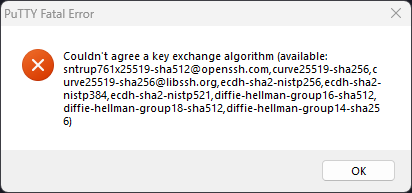 PuTTY 0.64 Fatal Error