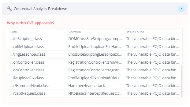JFrog Xray Contextual Analysis for CVE-2022-22965