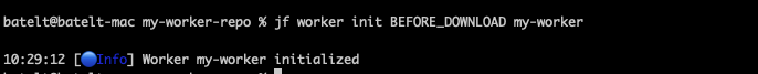 Initialize your worker - example response