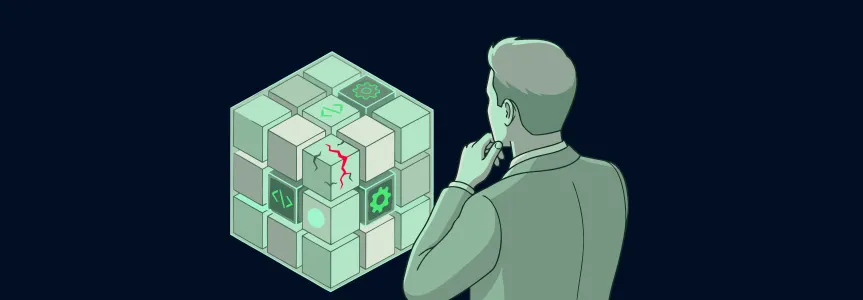 Man looking at a box.