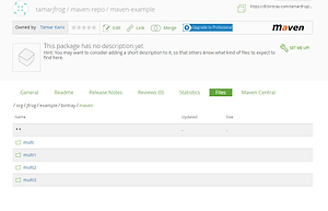 Maven Package Files List.