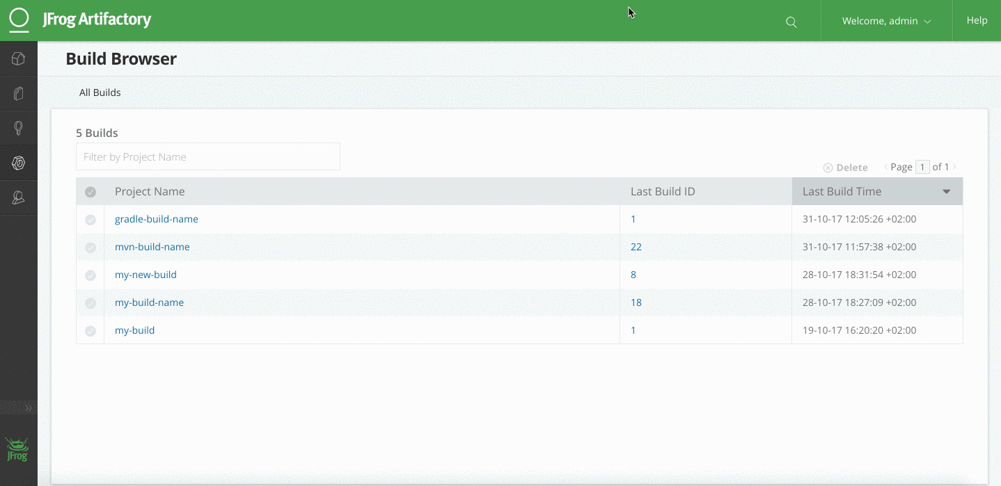 Build with params