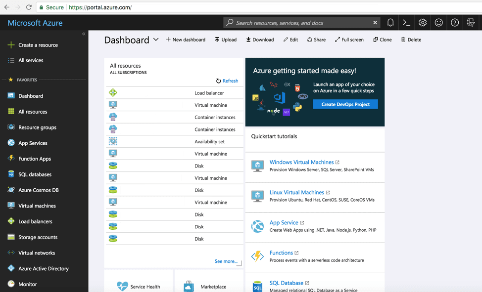 Azure Portal Login