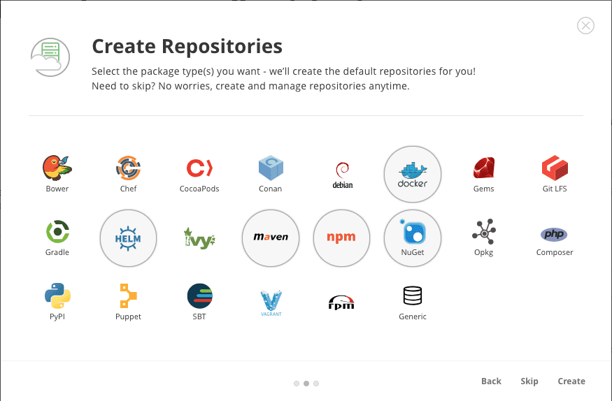 Universal Repositories in Artifactory