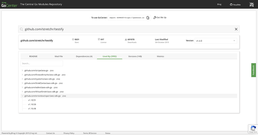 GoCenter Used By Tab