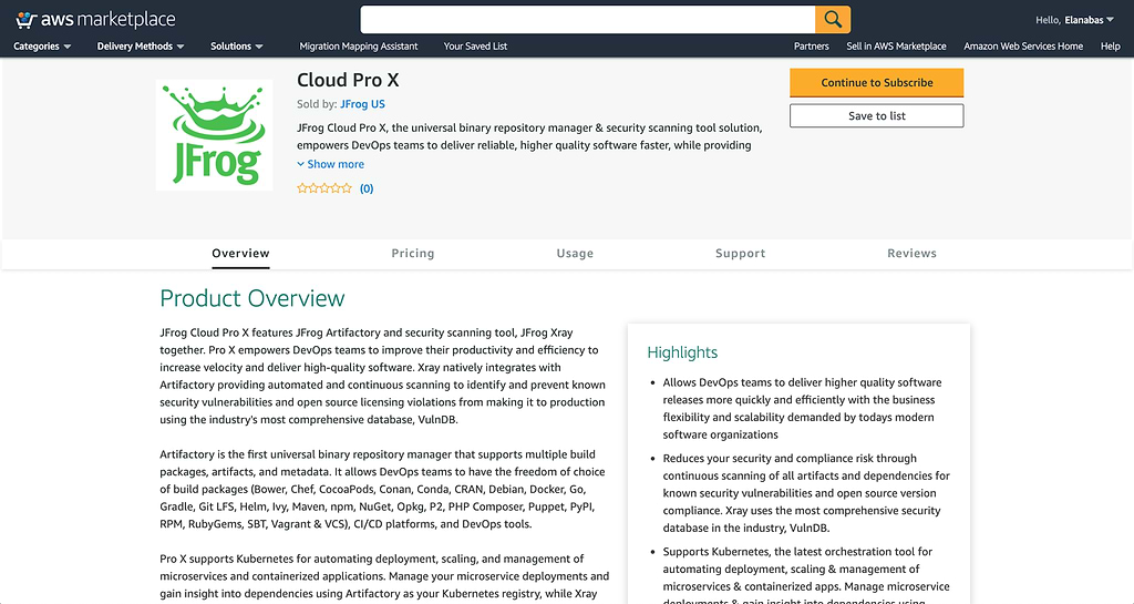 JFrog Cloud Pro X