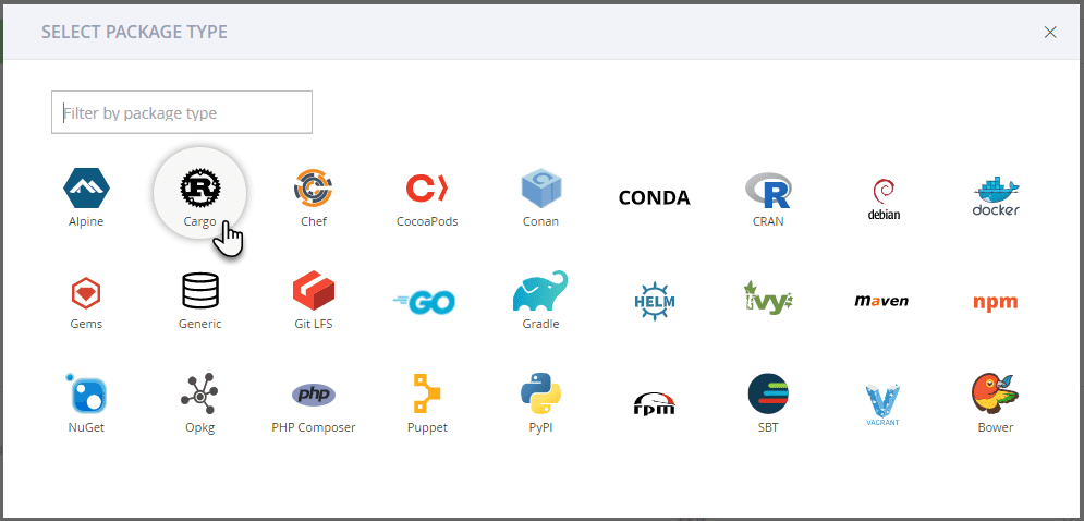 Create a new Cargo remote repository in Artifactory