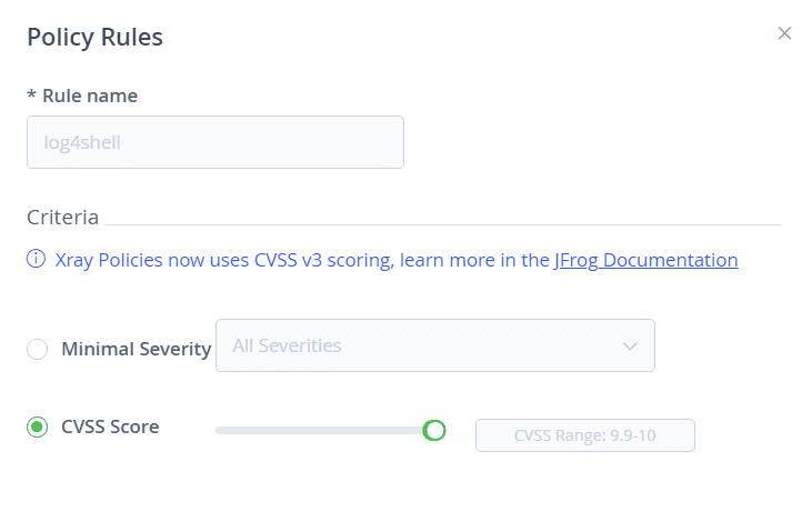 detect all usage of vulnerable log4j libraries using JFrog Xray