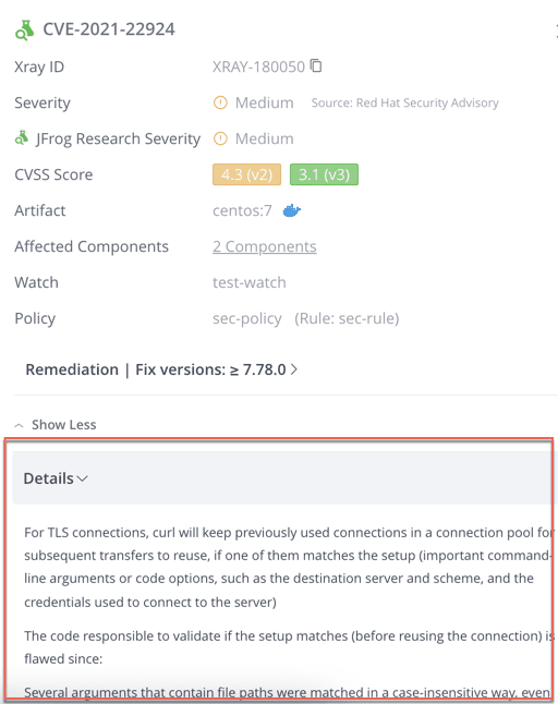 Enhanced Vulnerability Data with Xray SCA tool