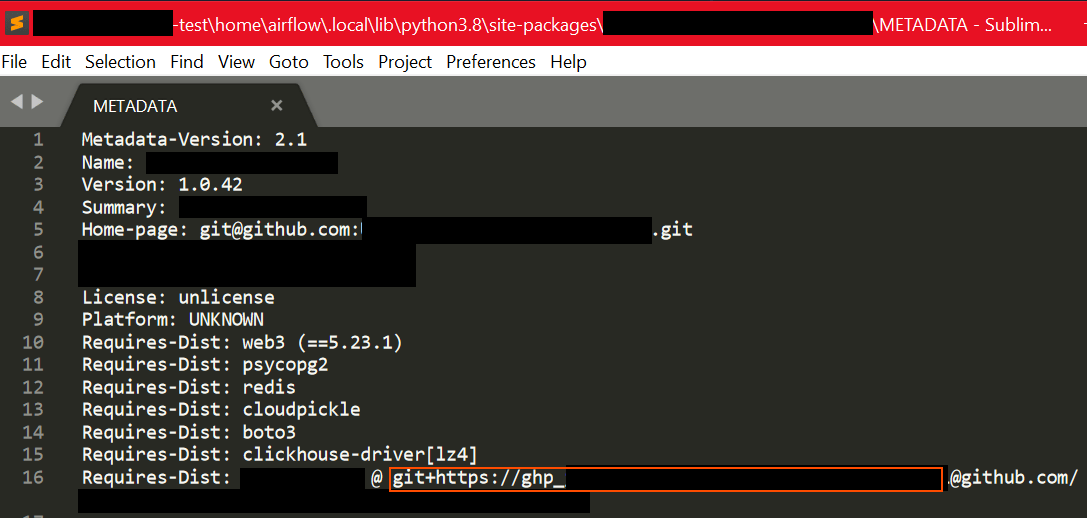 private repository GitHub repository pulled using hardcoded GitHub access token