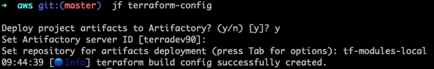 jf terraform config