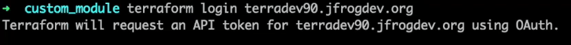 terraform login
