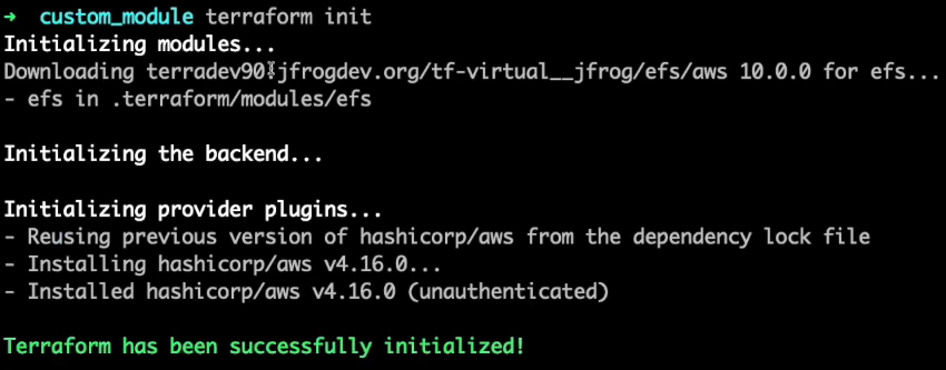 terraform init
