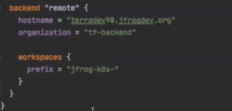 Artifactory TF backend repository