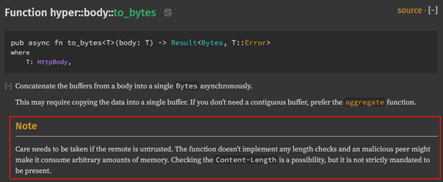 Without any length checks it is possible to cause a DoS attack using a small packet size