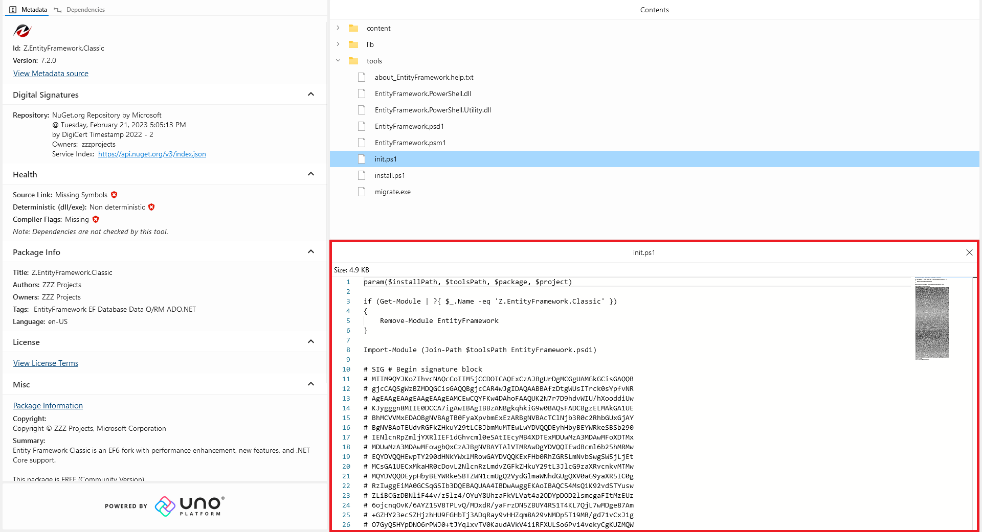scripts under tools
