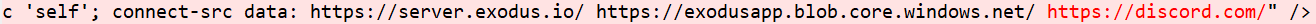 Code injected into Exodus’ src\static\wallet.html