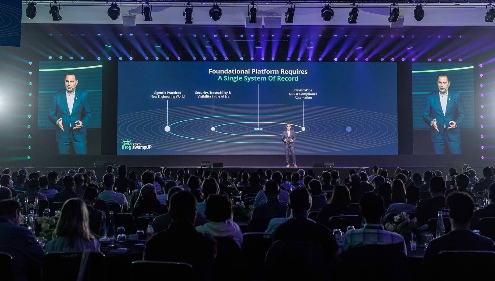 JFrog Berlin 2025 stage with Shlomi