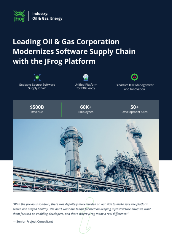 JFrog - Energy Company case study 285x200