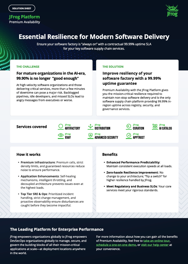 Premium Availability Solution Sheet Image