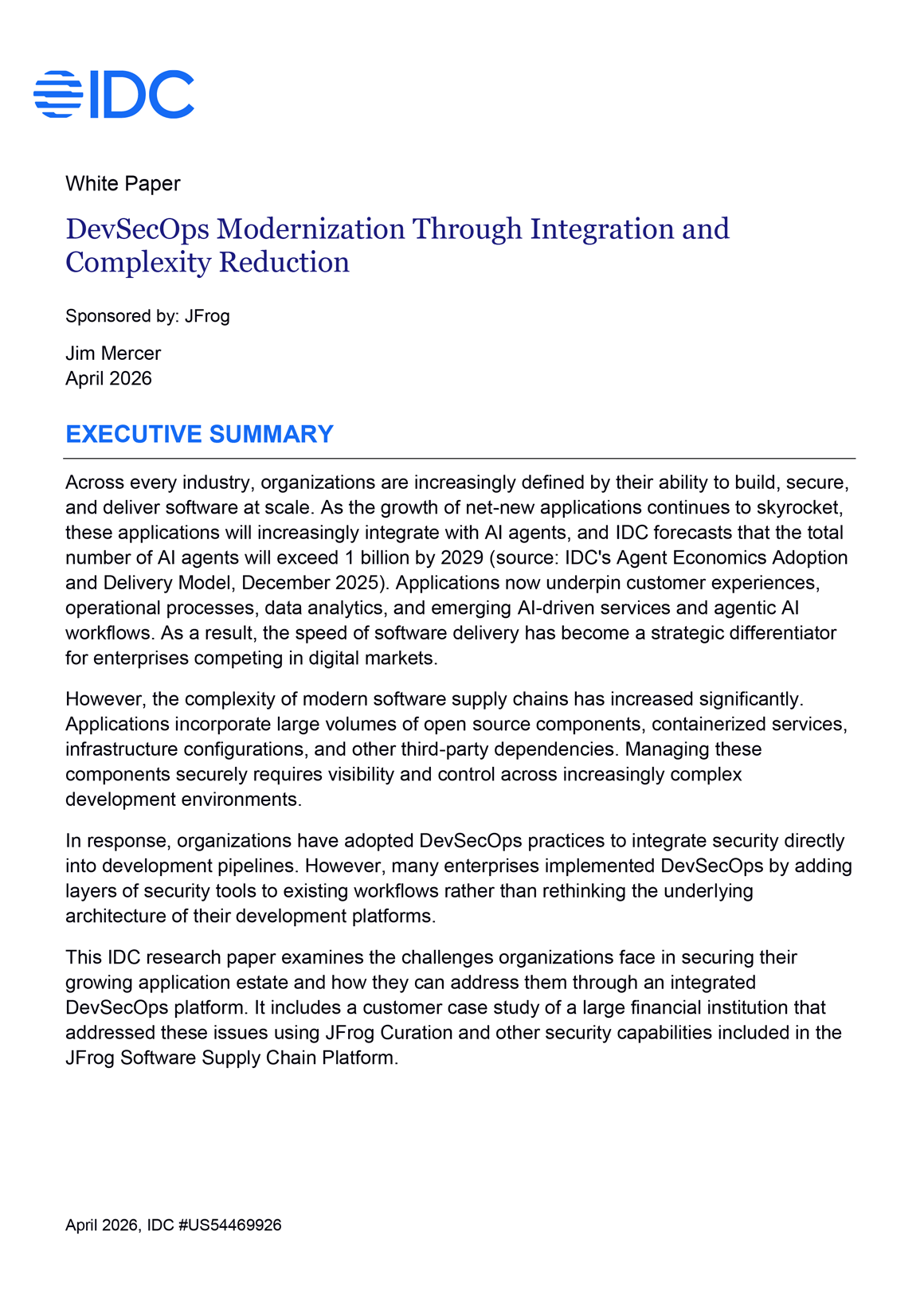 IDC DevSecOps Modernization White Paper_