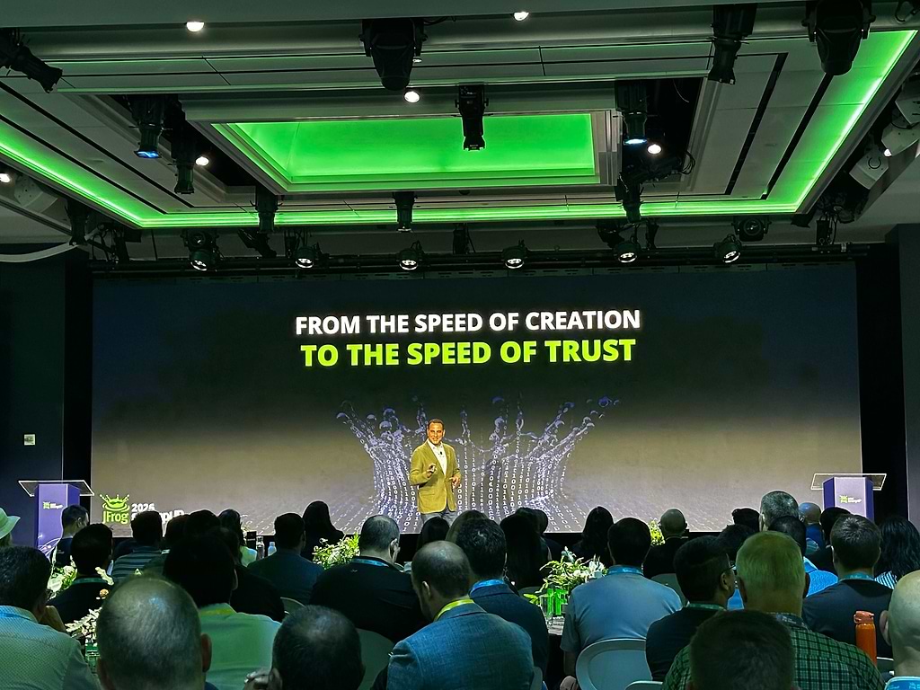 shlomi on swampup 2026 stage