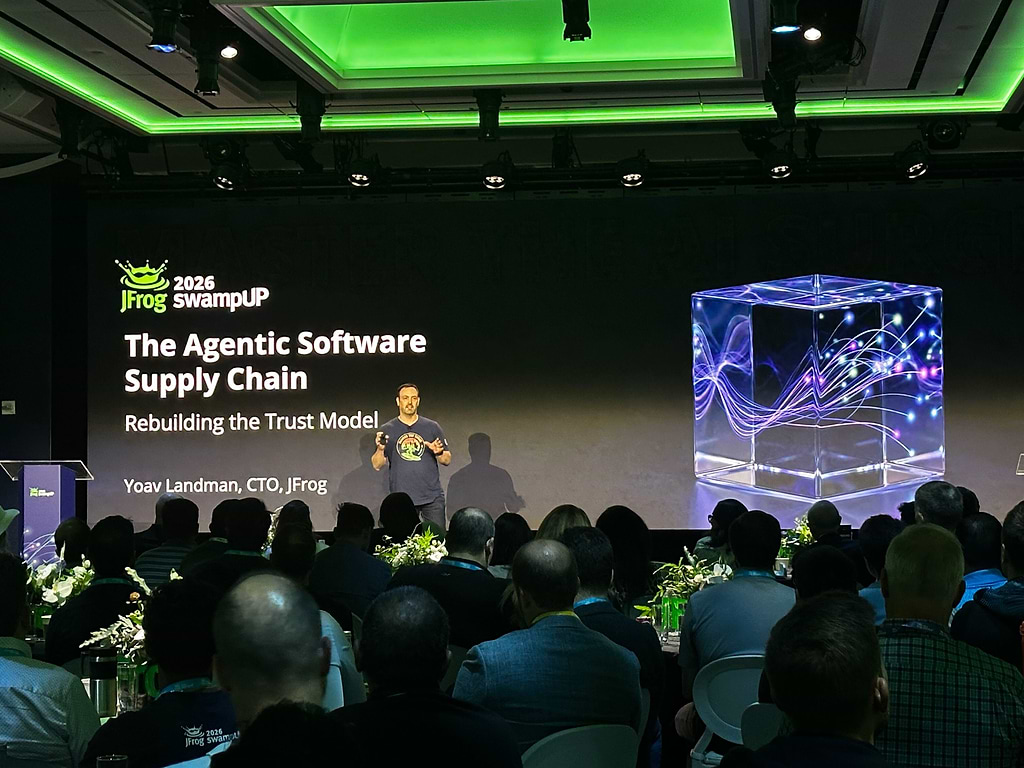 yoav on swampup 2026 stage