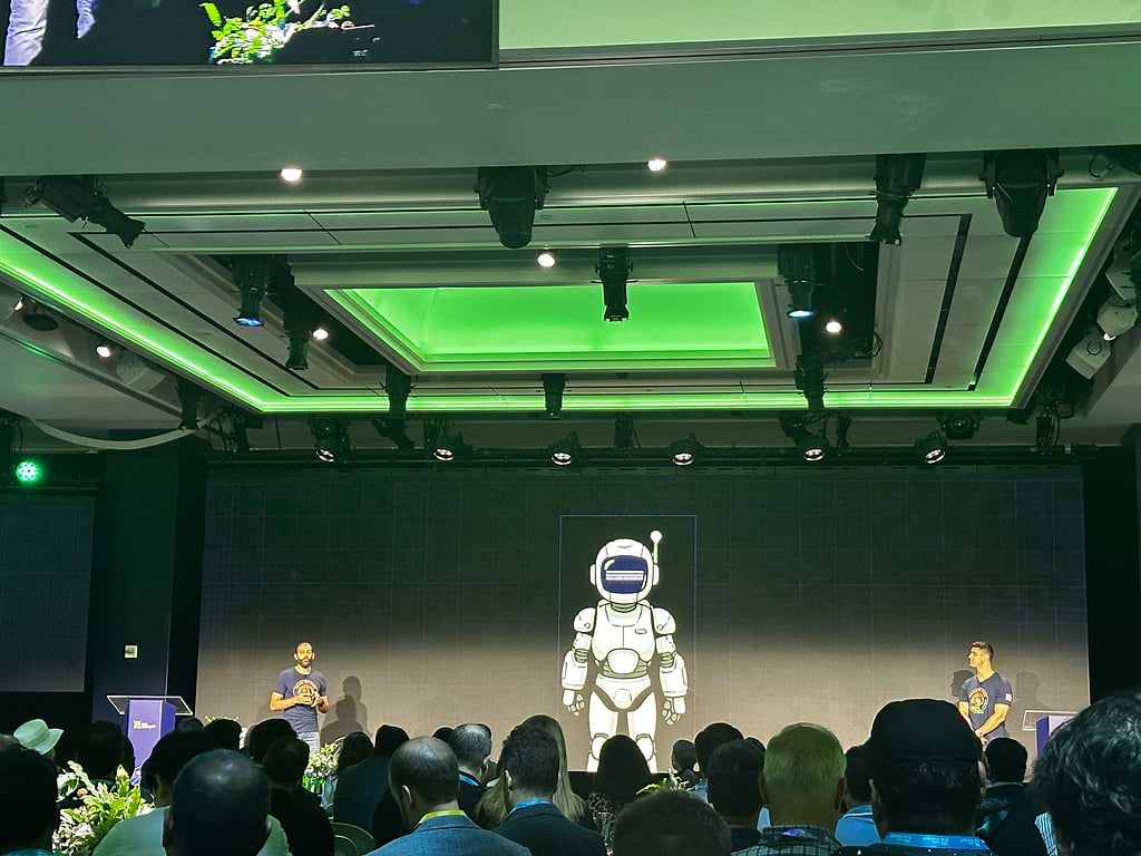 yossi and ran on swampup 2026 stage