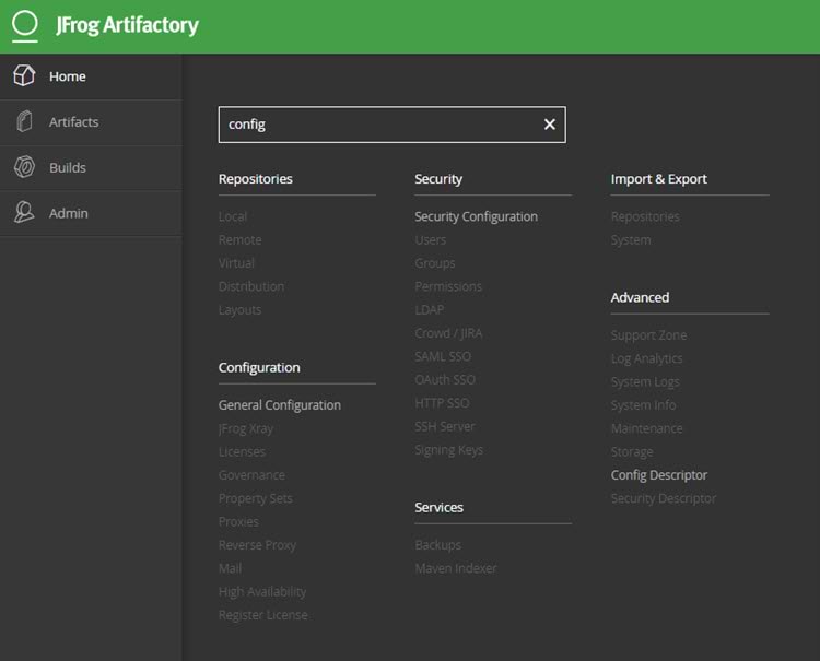 New Admin Menu
